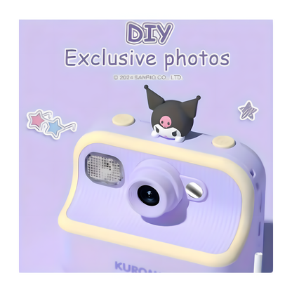 Authentic Kurumi Cute Instant Camera – 2.5K High Definition, 2.4-inch Screen – Includes 30 Photo Sheets