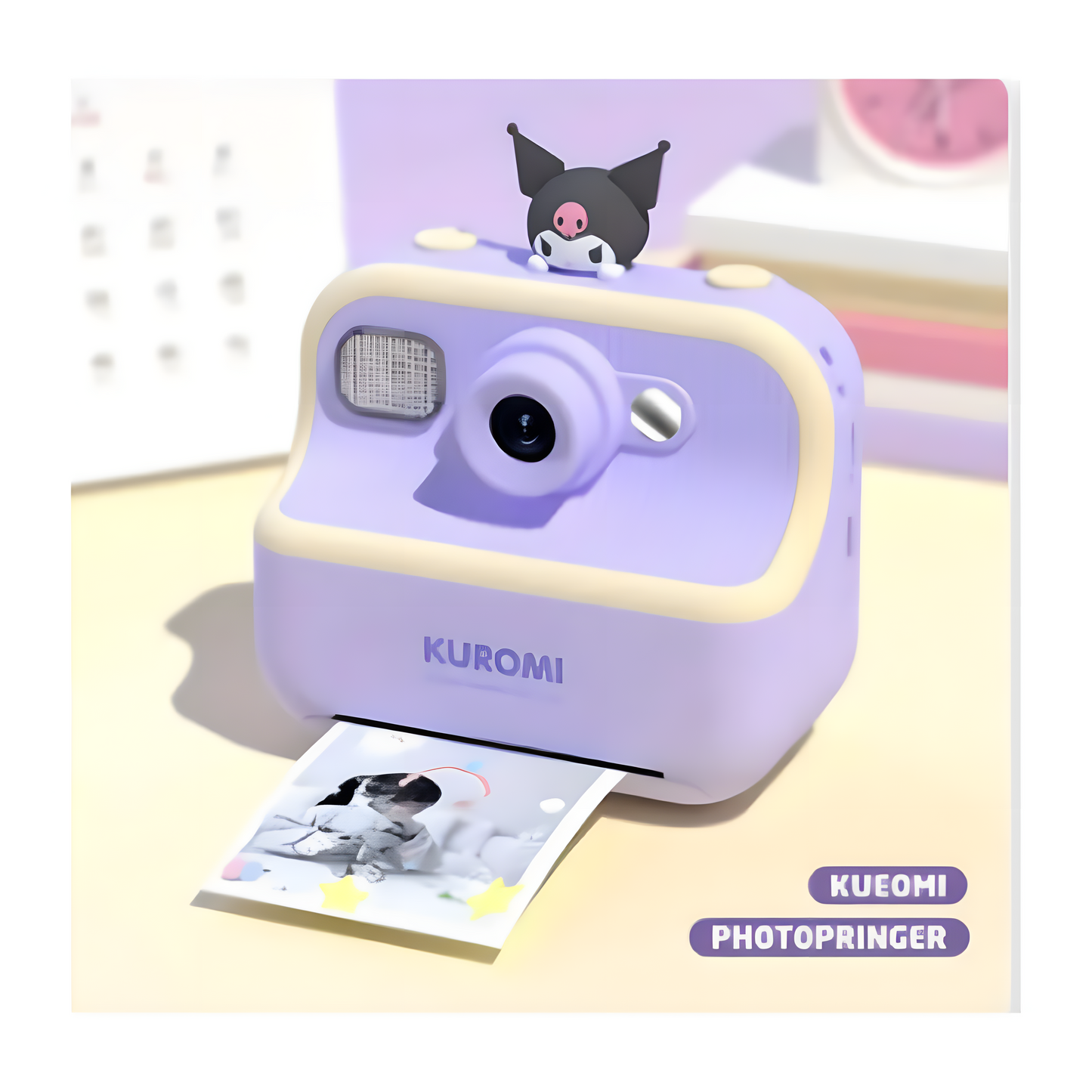 Authentic Kurumi Cute Instant Camera – 2.5K High Definition, 2.4-inch Screen – Includes 30 Photo Sheets