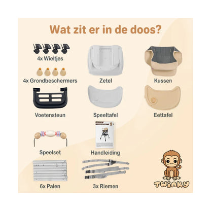 Adjustable Swing Baby High Chair for Infants & Toddlers