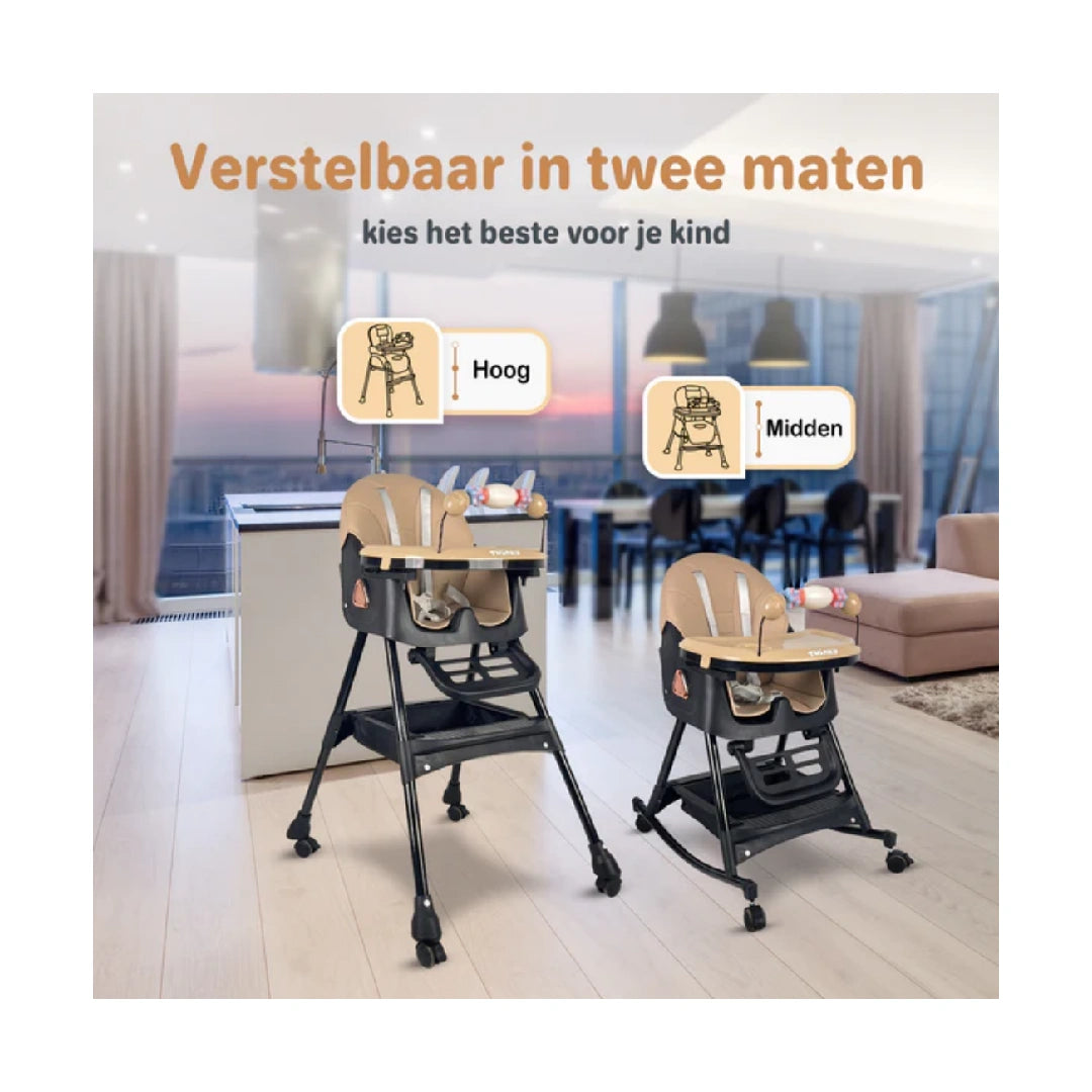 Adjustable Swing Baby High Chair for Infants & Toddlers